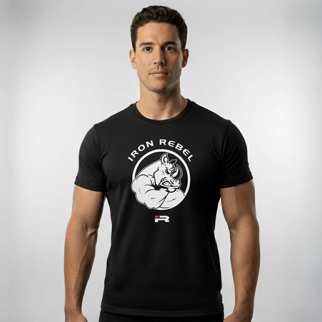 Rhino Power Premium Gym T-Shirt (Black)