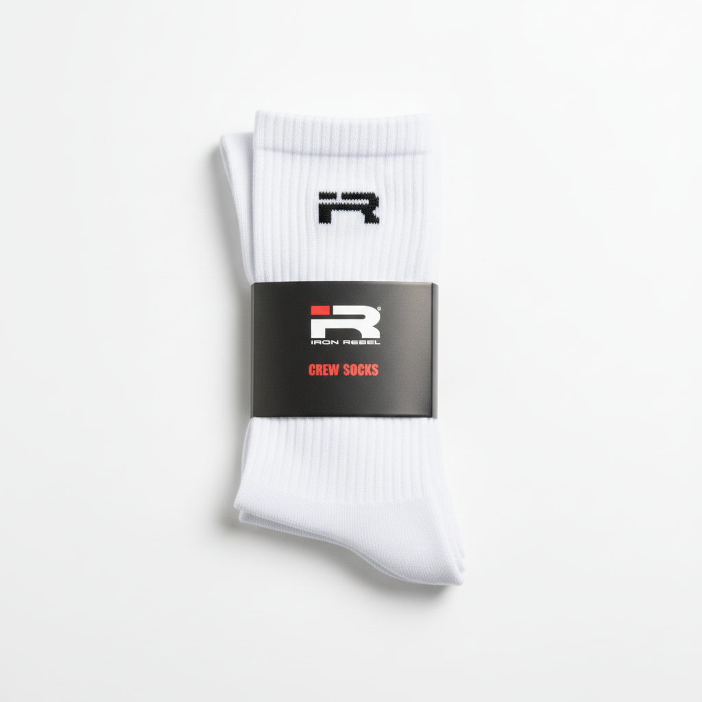 IR Logo Crew Socks (White)