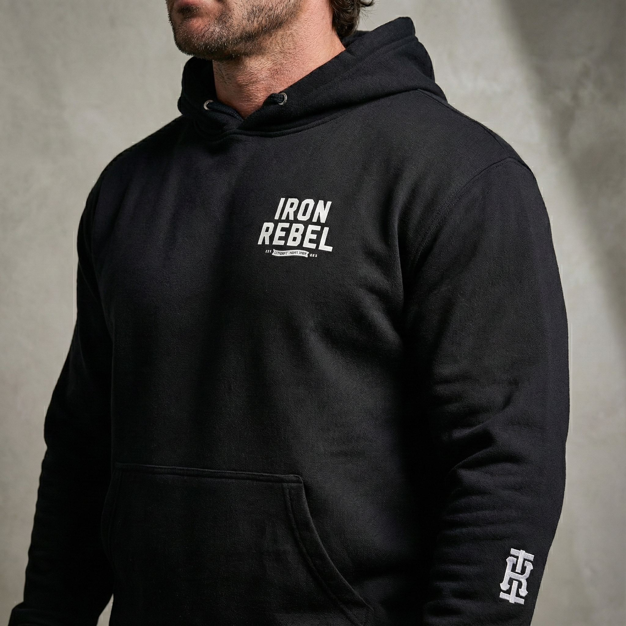 Monolith Hoodie (Black) | Athletic Fit Gym Casual Hoodie