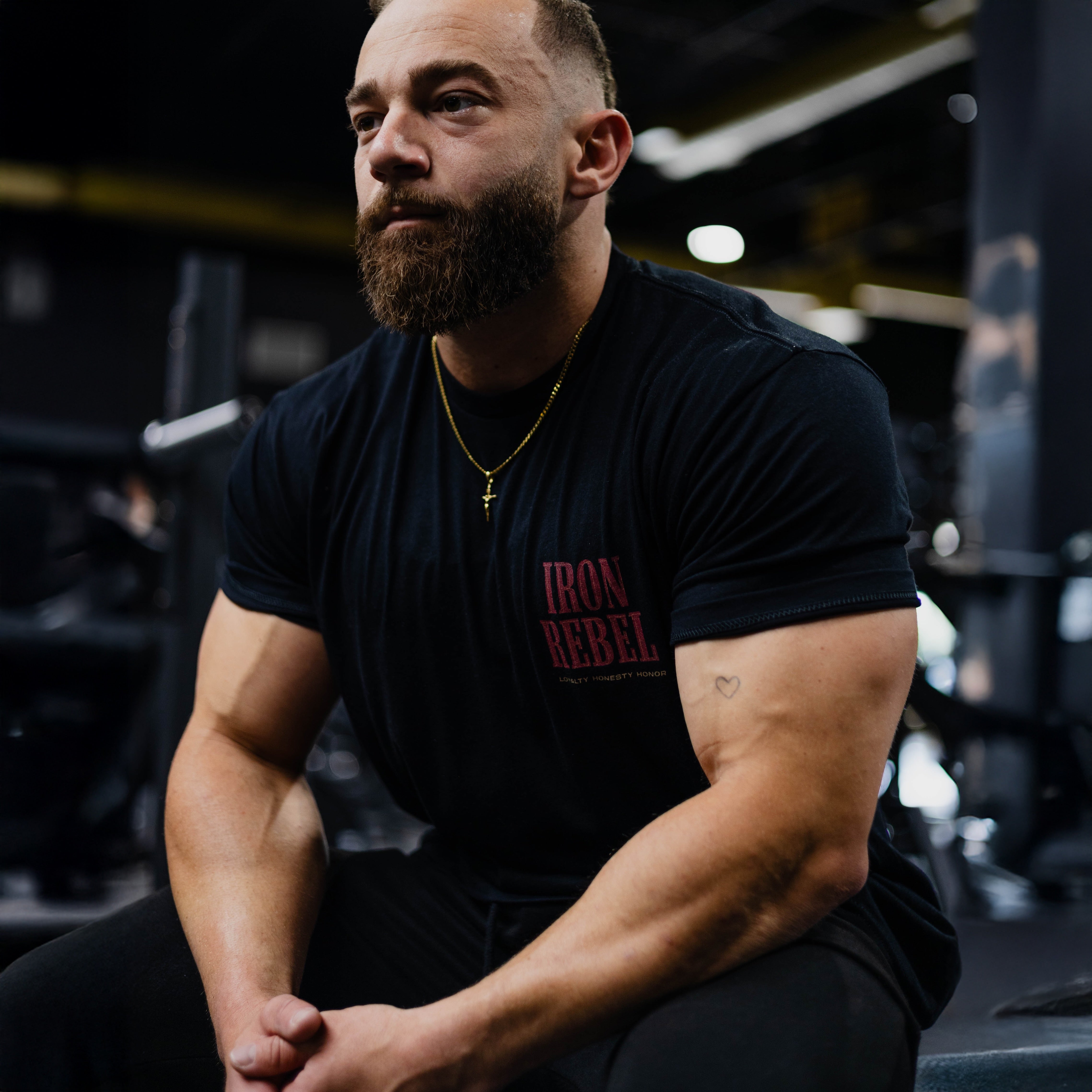 Honor Tee (Black) Premium Fitted Gym T-Shirt