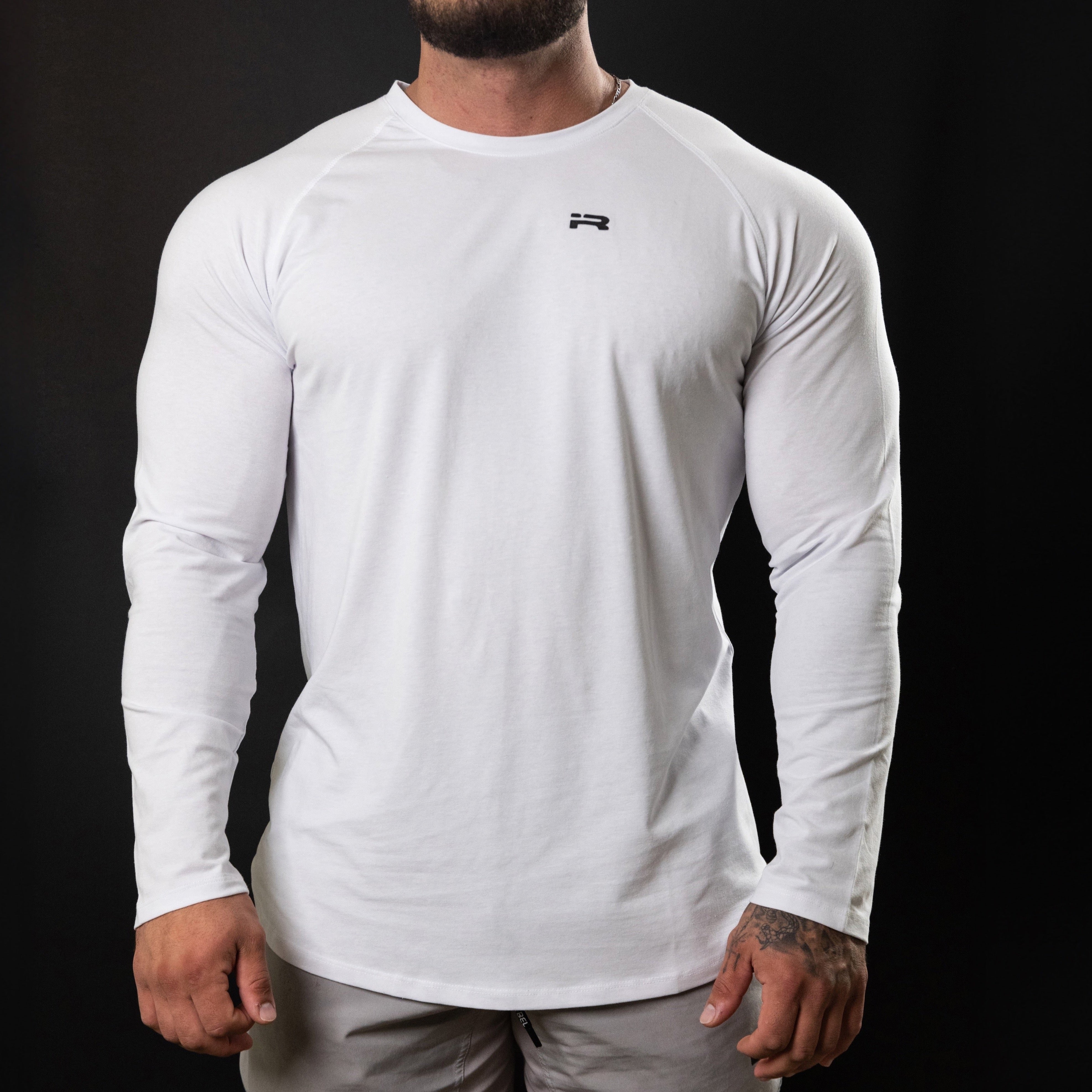 Elite Long Sleeve Raglan (White)