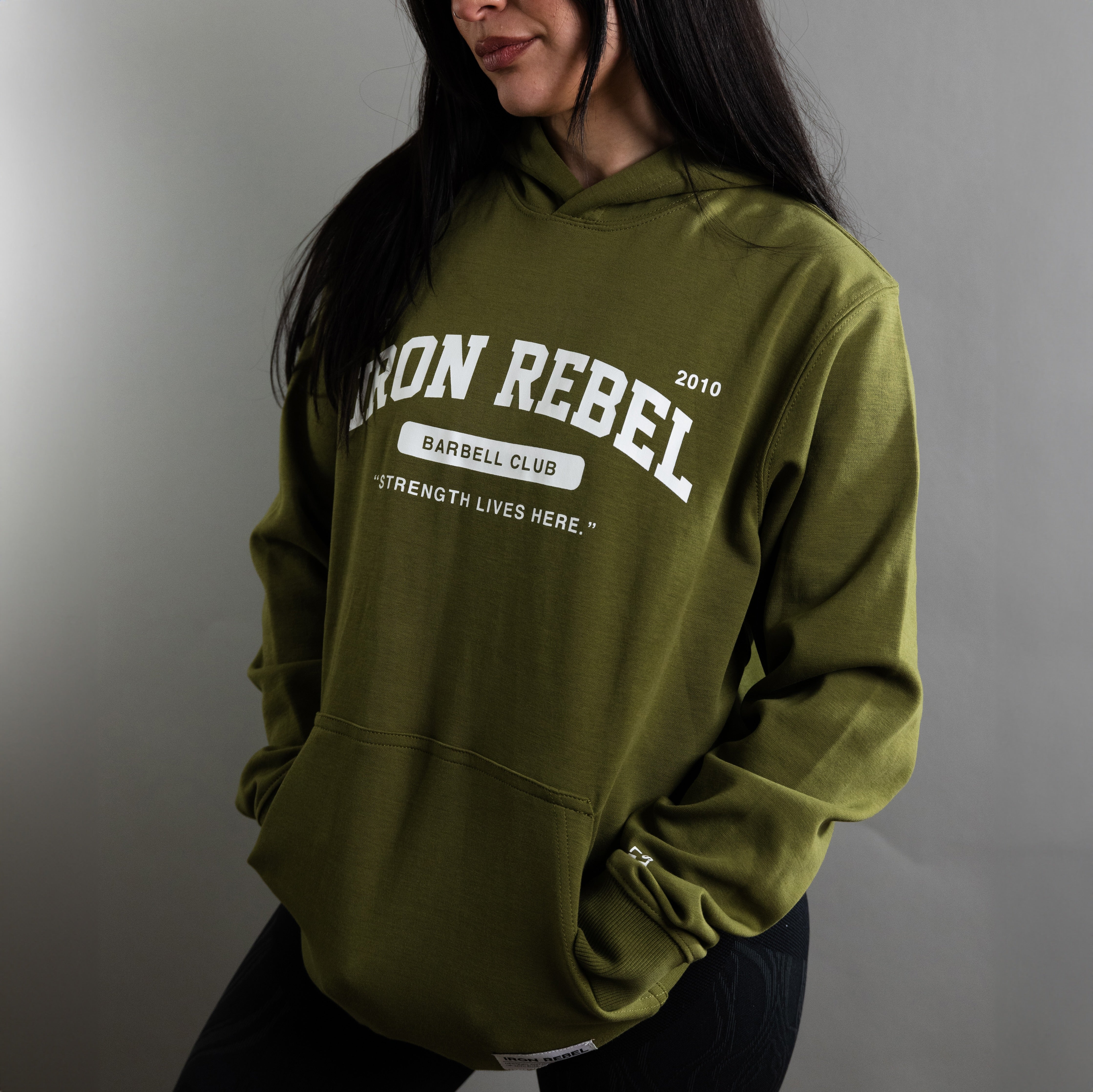 IR Barbell Club Hoodie (Olive)