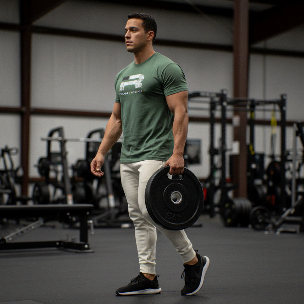 Forged Tee (Army) Premium Fitted Gym T-Shirt