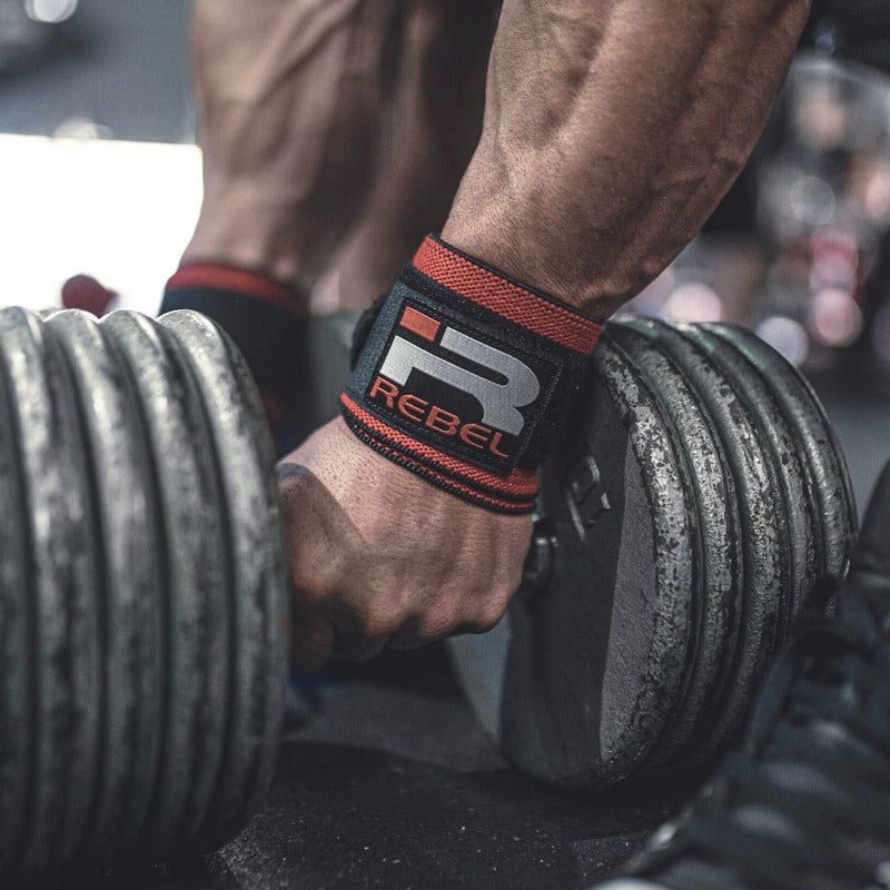 Rebel Wrist Wraps (Black/Red)